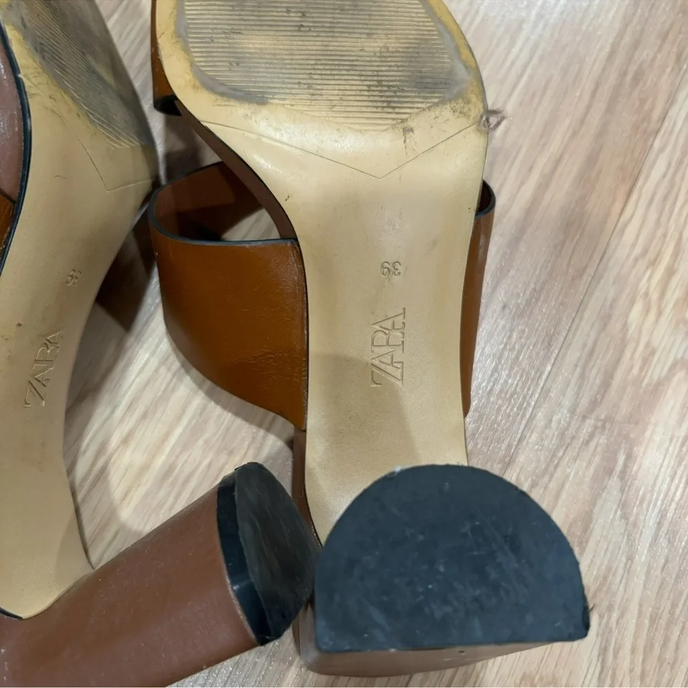 Zara Elegant Brown Women's‎ Sandals - Picture 7 of 8